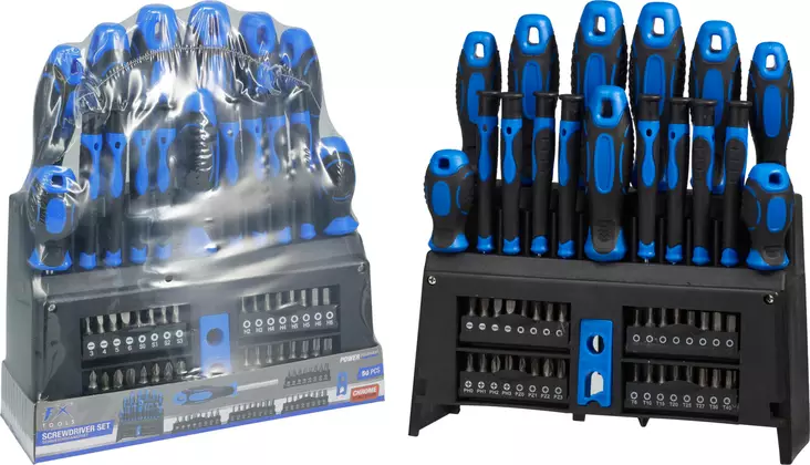 FX ruuvimeisselisetti 50kpl telineessä - Ruuvimeisselit - 8721037542760 - 1