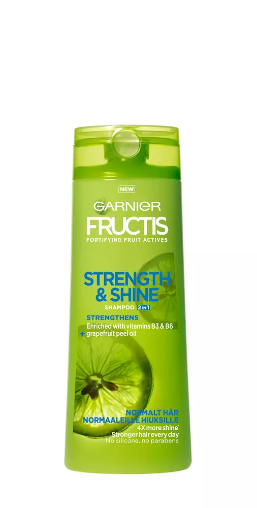 Garnier Fructis shampoo 250ml Strength & Shine 2in1 normaaleille hiuksille - Shampoot - 3600542020770 - 1
