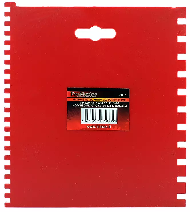 Hammastettu muovilasta 170x150mm - Lastat ja kaapimet - 6420286850870 - 1