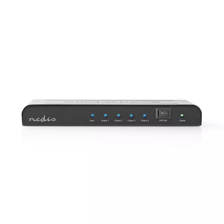 Hdmi-jakaja 4-porttinen 4k 60hz - Näyttökaapelit ja adapterit - 5412810320110 - 1