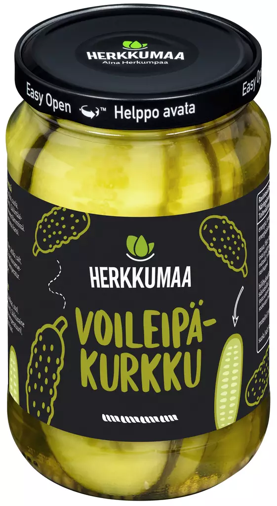 Herkkumaa Voileipäkurkku 330g/190g - Säilykkeet, hillot ja marmeladit - 6410840055810 - 1