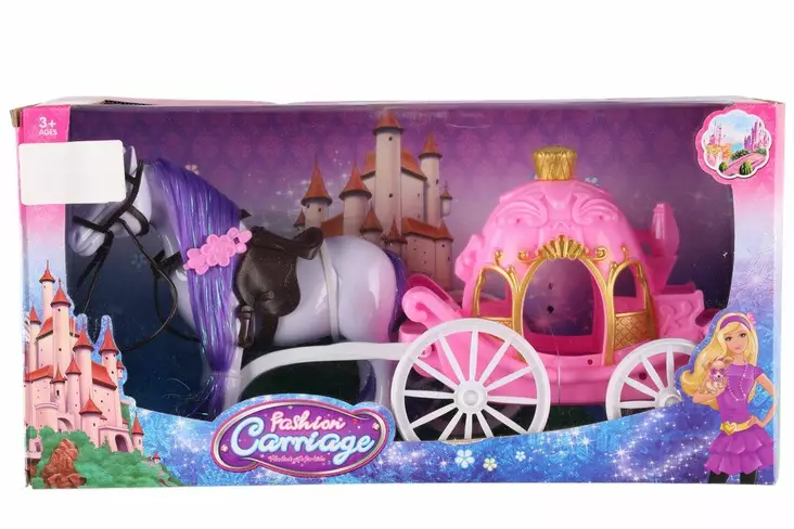 Hevonen ja rattaat setti - Barbie tarvikkeet - 6410416221670 - 1