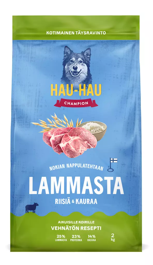 HHC Lammasta,riisiä ja kauraa aik. 2kg - Koiran kuivaruoat - 6438554010550 - 1