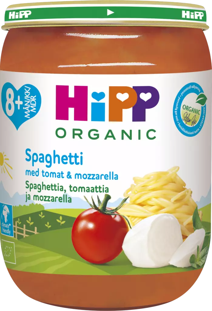 Hipp spagettia tomattia & mozarellaa - Lastenruoat - 4062300323520 - 1