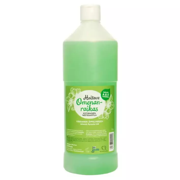 Hoitava Omenanraikas 1L Nestesaippua - Intiimihygienia ja intiimituotteet - 6417037002220 - 1