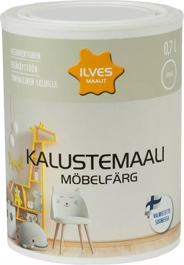 Ilves Kalustemaali Greige 0,7L - Kalustemaalit ja ikkuna/ovimaalit - 6430026955260 - 1