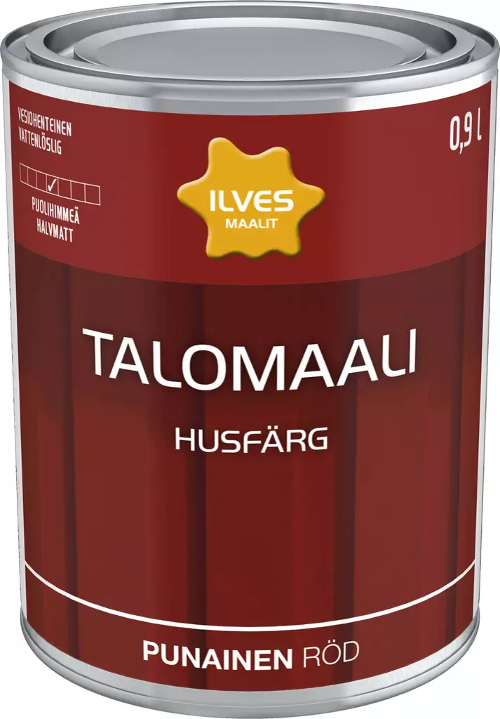 Ilves Talomaali Punainen 0,9L - Talomaalit - 6430026950630 - 1