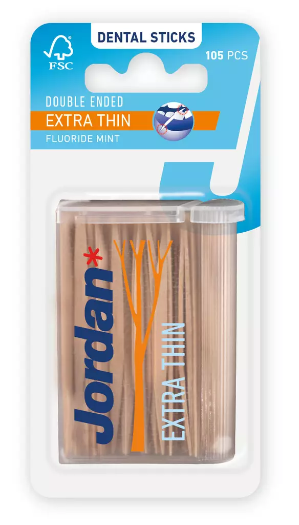 Jordan hammastikku 105kpl erittäin ohut - Suunhoitotarvikkeet & suuvedet - 7046110063460 - 1