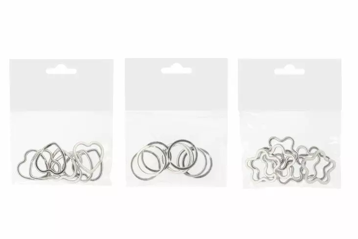 Kapel avaimenrengas 8kpl 30mm lajitelma - Muut askartelutarvikkeet - 6410416394060 - 1