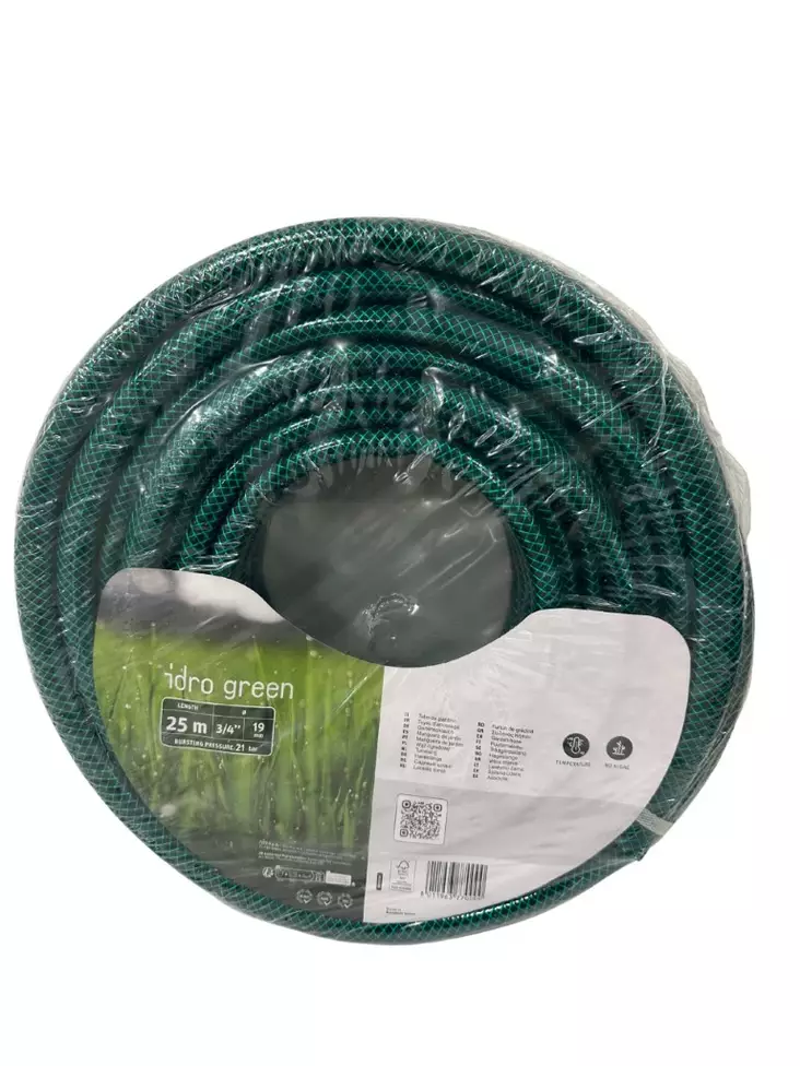 Kasteluletku idro 3/4" 25m green 3kerros - Puutarhaletkut - 8011963770000 - 1
