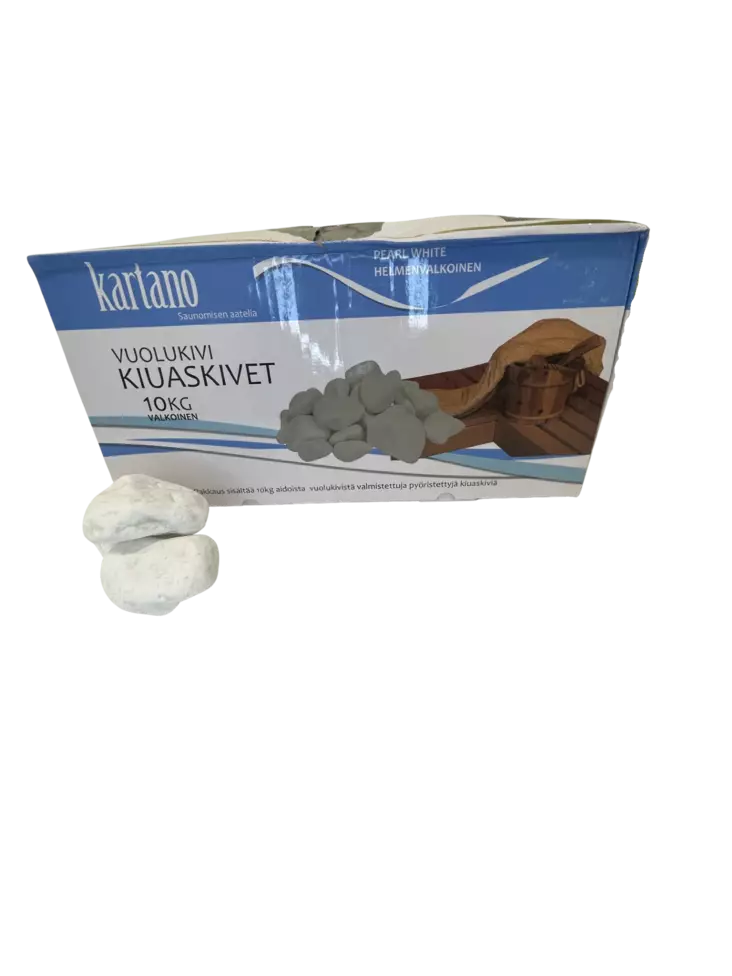 Kiuaskivi valkoinen vuolukivi 10kg - Kiuaskivet - 6438168089980 - 1