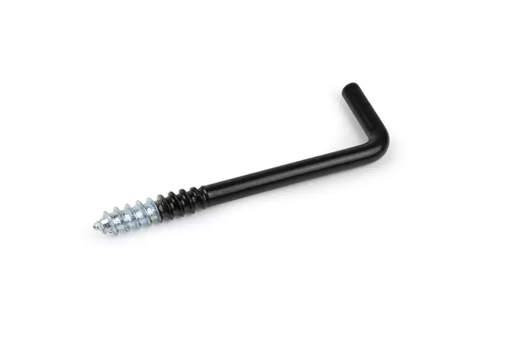 Kulmakoukku 7 50mm musta 5kpl - Koukut ja naulakot - 7317900309380 - 1