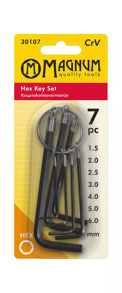 Kuusiokoloavainsarja 1,5-6mm - Kuusiokoloavaimet - 6418868301070 - 1