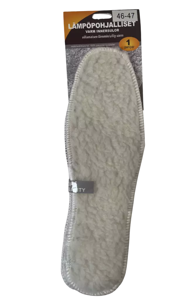 Lämpöpohjalliset villamaisen lämmin 46-47 - Kenkätarvikkeet - 6438159369770 - 1