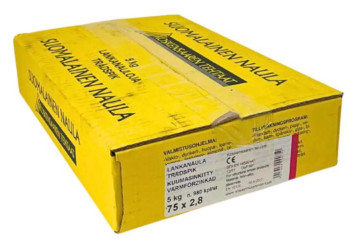 Lankanaula kuumasinkitty 75x2,8mm 5kg - Naulat - 6417559090750 - 1
