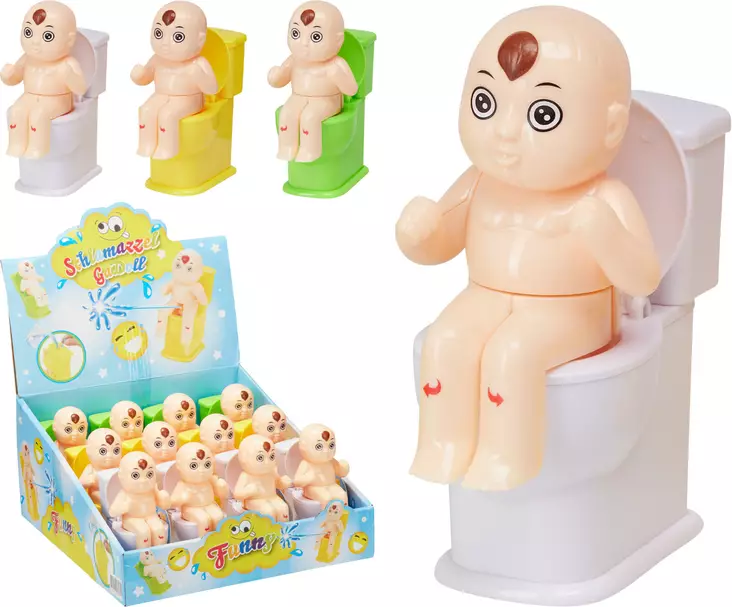 Lapsi pöntöllä, vettä ampuva lelu - Kesälelut ja -pelit - 8721037585750 - 1