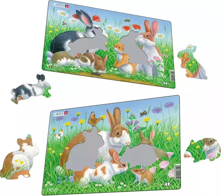 Larsen Rabbits 2x1 (Midi) 8palaa - Palapelit ja pulmapelit - 7023852122150 - 1