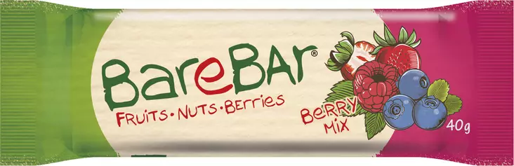 Leader Berry Mix taatelipatukka 40g - Urheiluravinteet ja -valmisteet - 6430067847760 - 1