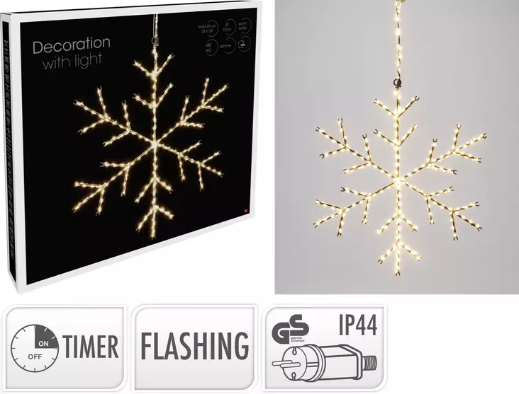 Led-lumihiutale 37cm - Jouluvalot - 8721461181290 - 1