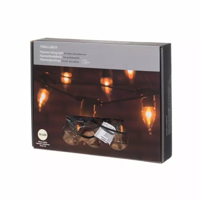 LED-valoketju liekki Filament kirkas 10 LED - Jouluvalot - 6410416161860 - 1