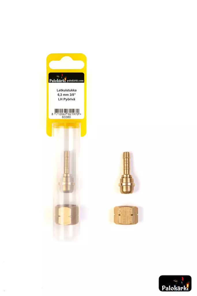 Letkuistukka 6,3mm 3/8" LH pyörivä - Letkut, liittimet ja säätimet - 8712067821970 - 1