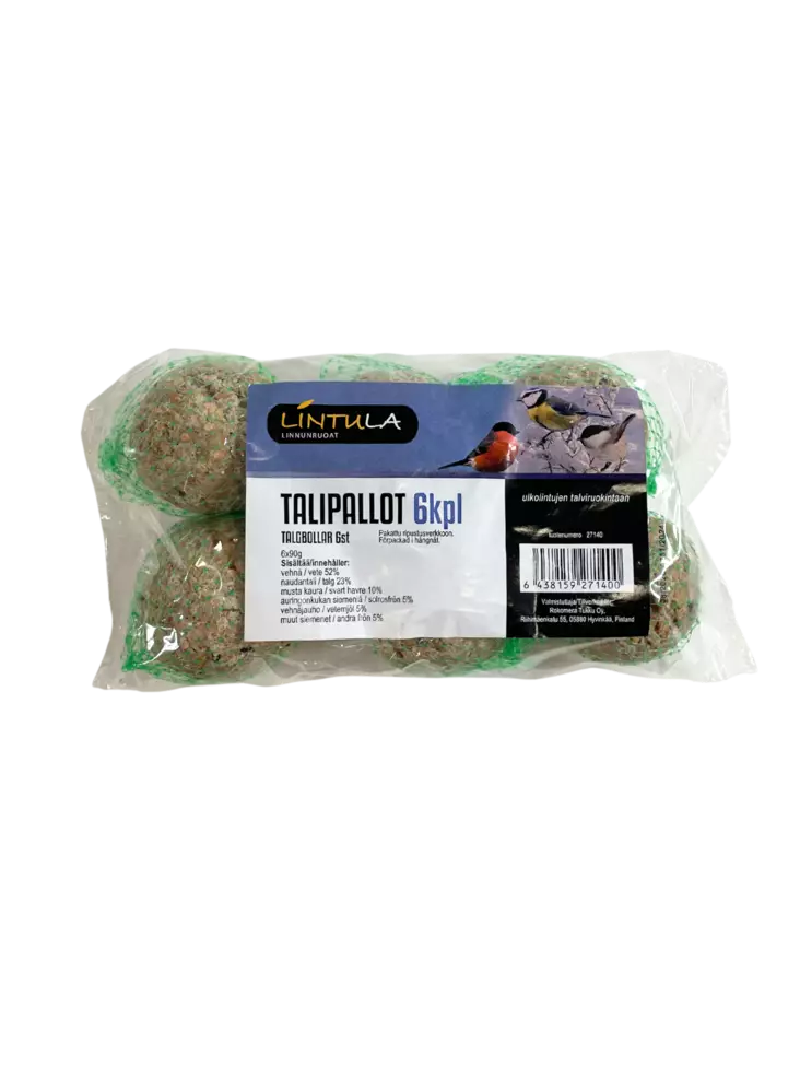Lintula Talipallot 6X90g - Linnunruoka - 6438159271400 - 1