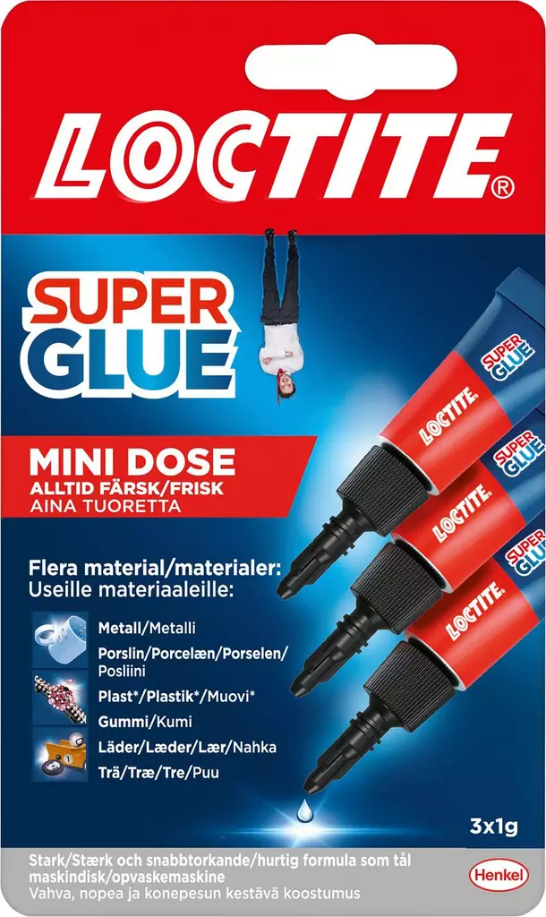 Loctite super glue mini trio 3x1g - Pikaliimat - 7332531045520 - 1