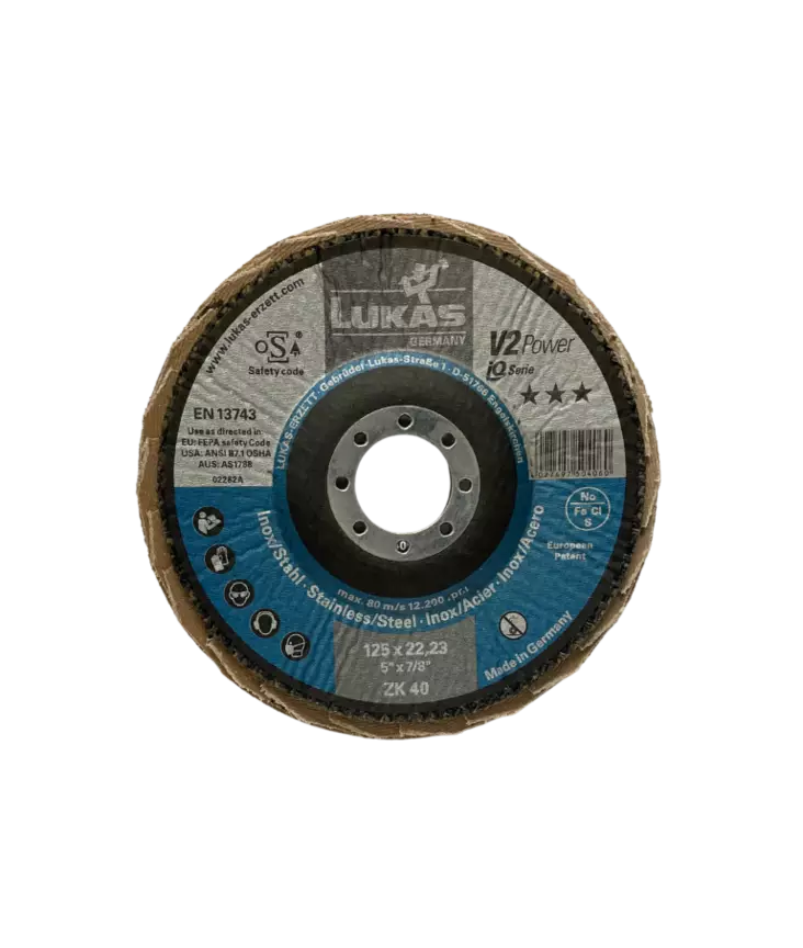 Lukas liuskelautanen 125x22mm ZK40 - Hiomalaikat - 4027497504060 - 1