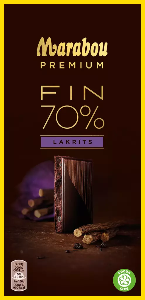 Marabou fin 70% lakrits 100g - Koirat - 7622210337740 - 1