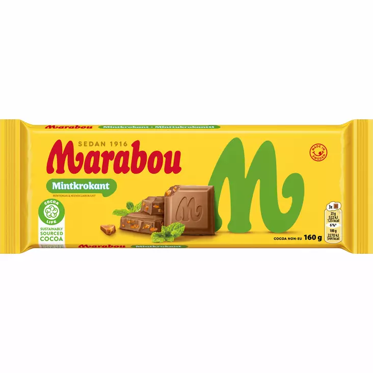 Marabou Mintkrokant 160g - Suklaat - 7622202239090 - 1