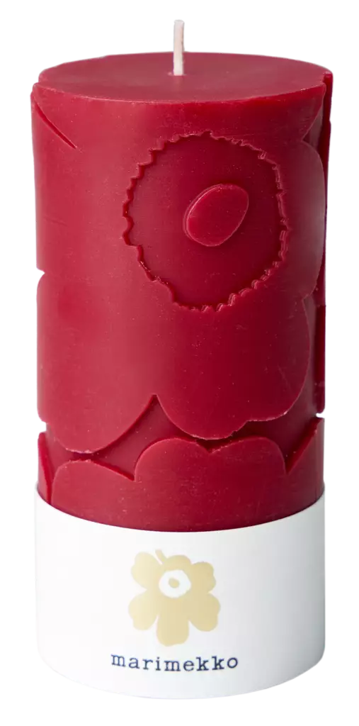 Marimekko unikko pöytäkynttilä 6,5x14cm - Pöytäkynttilät - 6411635009780 - 1
