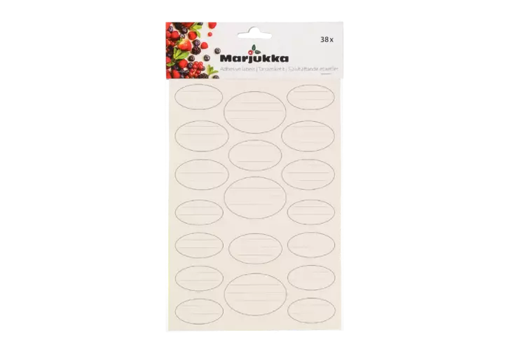 Marjukka Etikettitarra 38 kpl - Kertakäyttö pakastusrasiat ja -pussit - 6410413255890 - 2