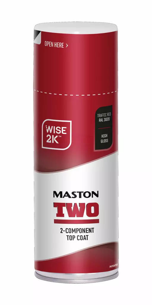 Maston 2K Two liikennepu. RAL3020 400ml - Maalit - 6412490037550 - 2