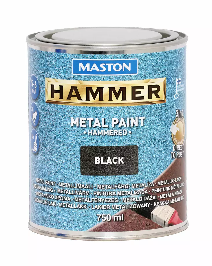 Maston Hammer Vasaralakka Musta 750ml - Metallimaalit - 6412490012120 - 2