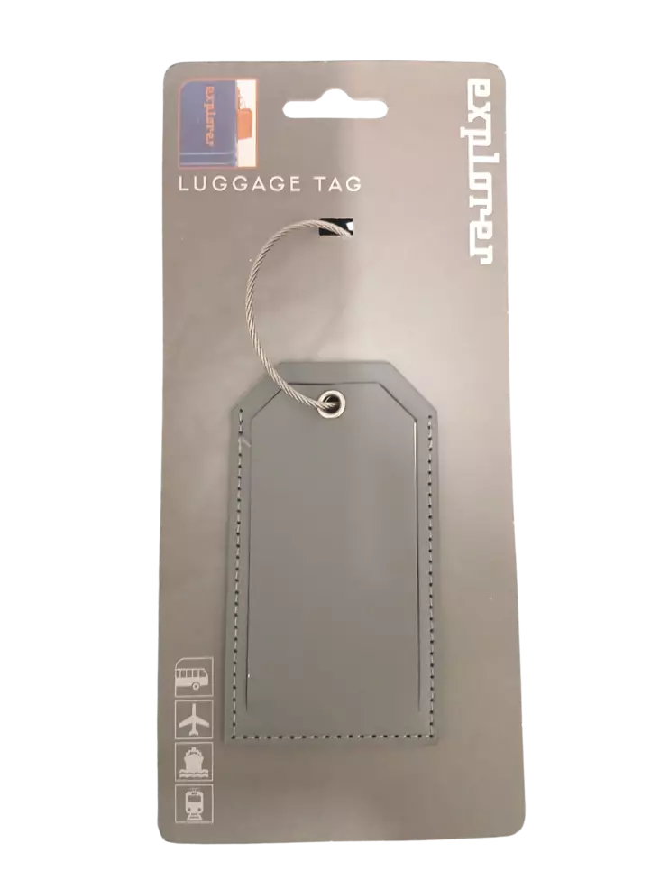 Matkalaukku merkki harmaa 11X6cm - Matkalaukku tarvikkeet - 8720573603560 - 1