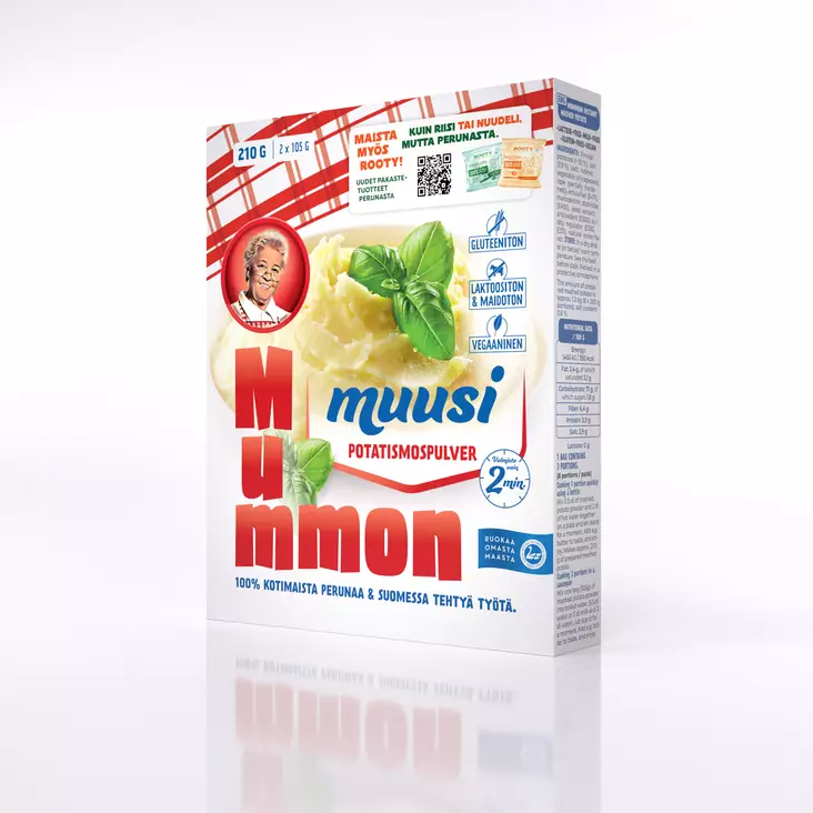 Mummon muusi perunamuusijauhe 210g - Kuivaruoka-aineet, keitot ja kastikkeet - 6430028230150 - 1