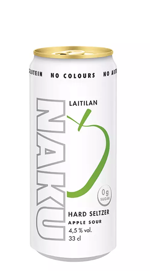 NAKU HARD SELTZER APPLE SOUR 33CL - Kissat - 6418654005380 - 1
