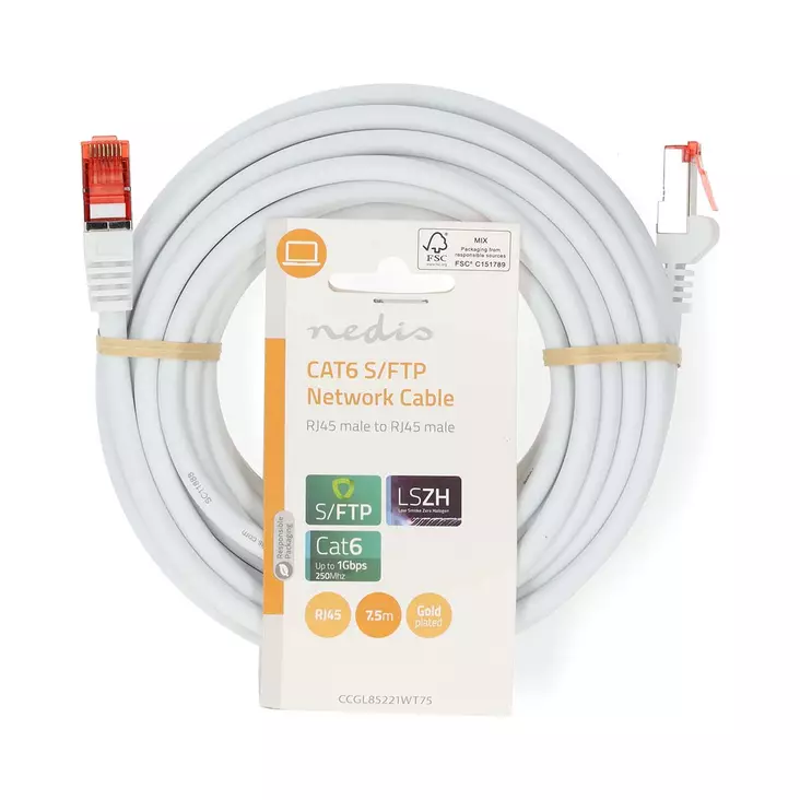 Nedis Cat 6 verkkokaapeli 7.5m - Verkkokaapelit - 5412810424030 - 1
