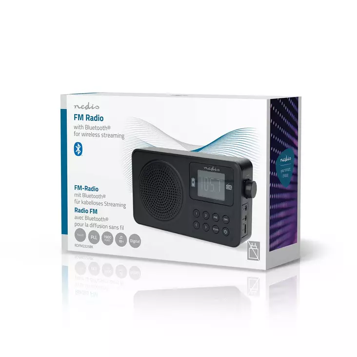 Nedis FM-radio digitaalinen akku/Usb - Radiot ja radiopuhelimet - 5412810471430 - 1