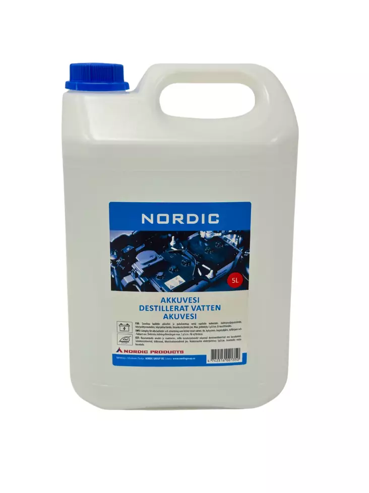 Nordic akkuvesi 5L - Lisäaineet - 4742516001350 - 2