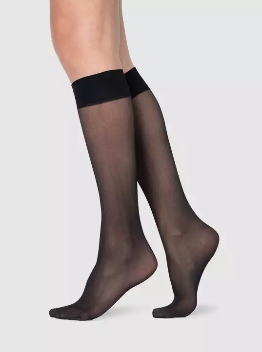 Norlyn comfy polvisukat 2-pack 20den black 36-41 - Naisten sukat ja sukkahousut - 7028413010990 - 1