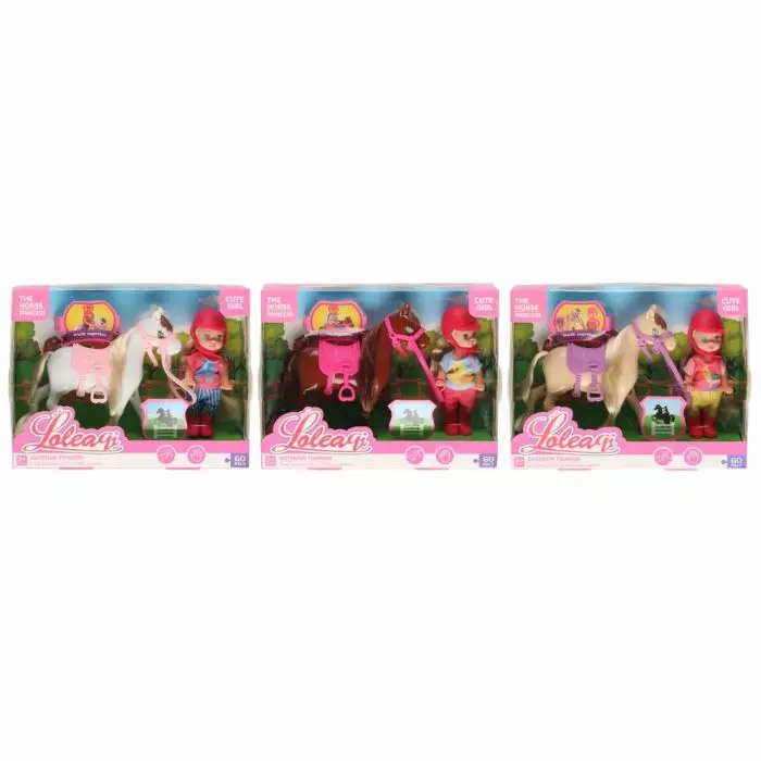 Nukke ja hevonen leikkisetti - Nuket ja tarvikkeet - 6410416276090 - 1