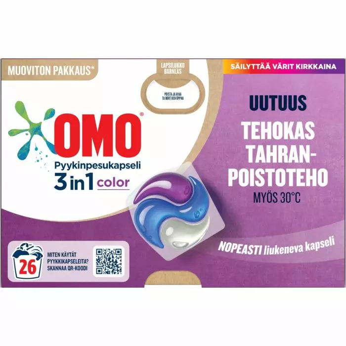 Omo pyykinpesukapseli color 15kpl - Pyykinpesu- ja huuhteluaineet - 8720181355790 - 1
