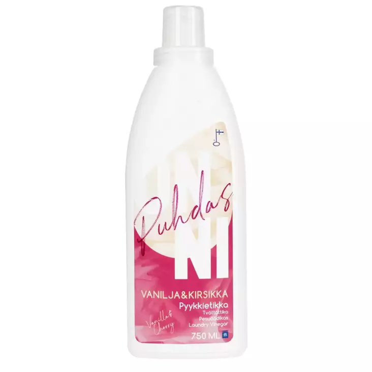 Onni pyykkietikka 750ml Vanilja-Kirsikka - Pyykinpesu- ja huuhteluaineet - 6419642347000 - 1