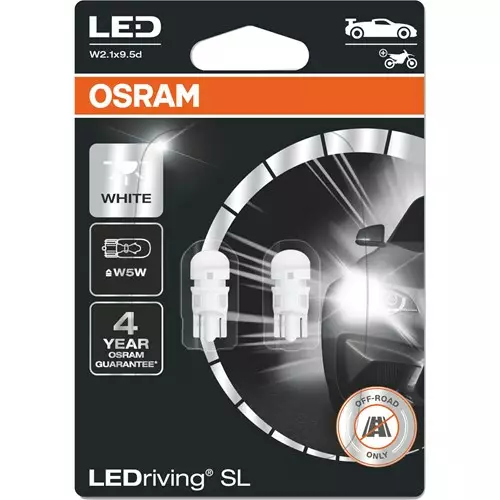 Osram LED W5W 2kpl 12v , 6000K - Led ajovalot ja polttimot - 4052899620810 - 1
