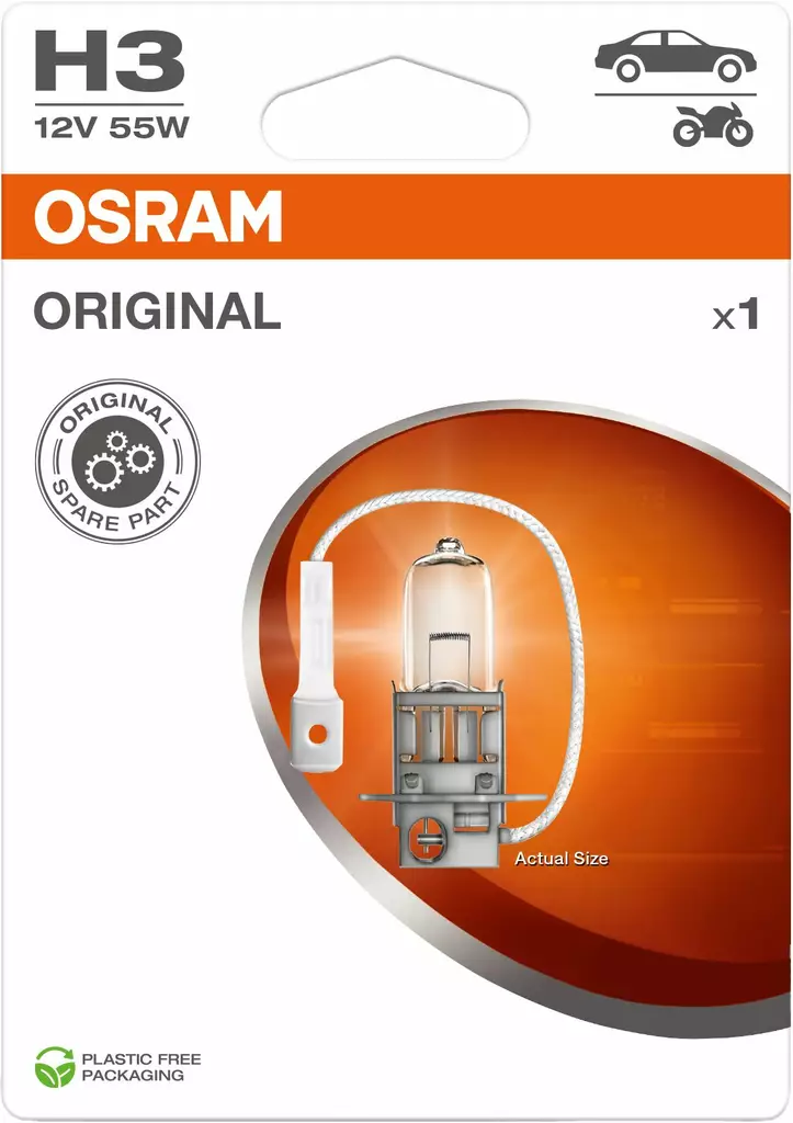 Osram Original H3 55W - Halogen ajovalot ja polttimot - 4062172395540 - 1
