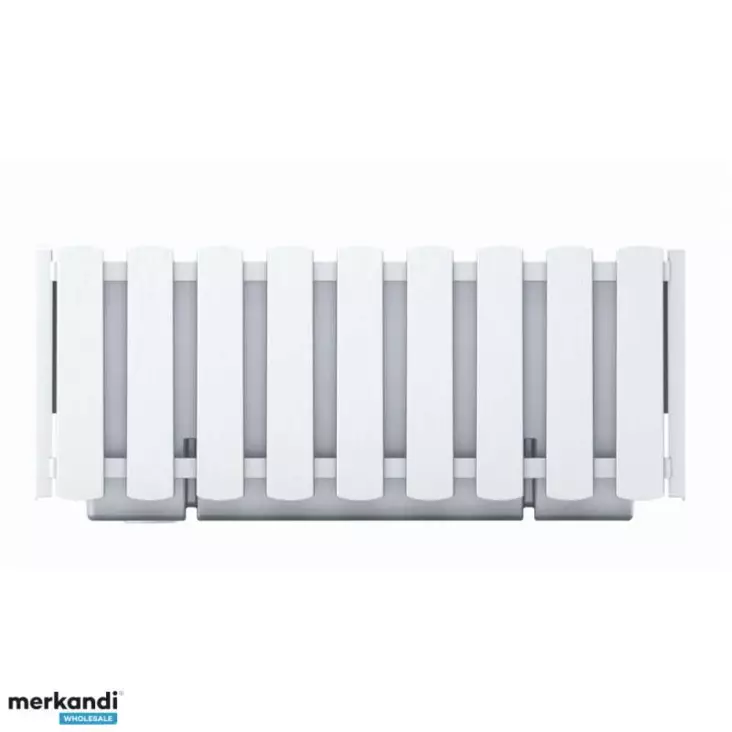 Parvekelaatikko Boardee Fencycase 40 cm, VALKOINEN, 80x180x162 mm - Muoviruukut - 5905197361000 - 1