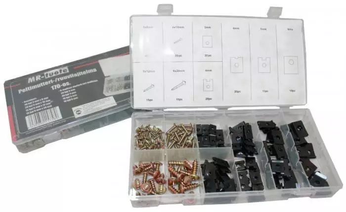 Peltimutteri-/ruuvilajitelma 170-os. - Muut kiinnitystarvikkeet ja lajitelmat - 6430032157580 - 1
