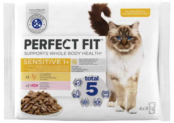Perfect Fit Sensitive 1+ 4x85g - Kissan kuivaruoat - 8410136028380 - 1