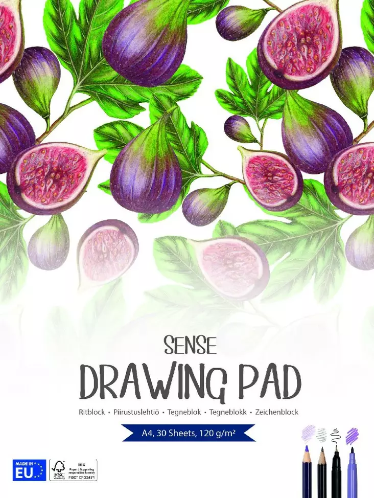 Piirustuslehtiö Sense A4 30ark - Vihkot, lehtiöt, muistikirjat - 7312460108770 - 1